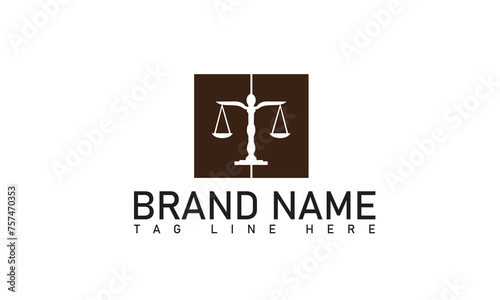 Law firm logo. Legal group sign. Concept weight scales, book and pillar sword line icon. Lawyer attorney symbol. Vector illustration.