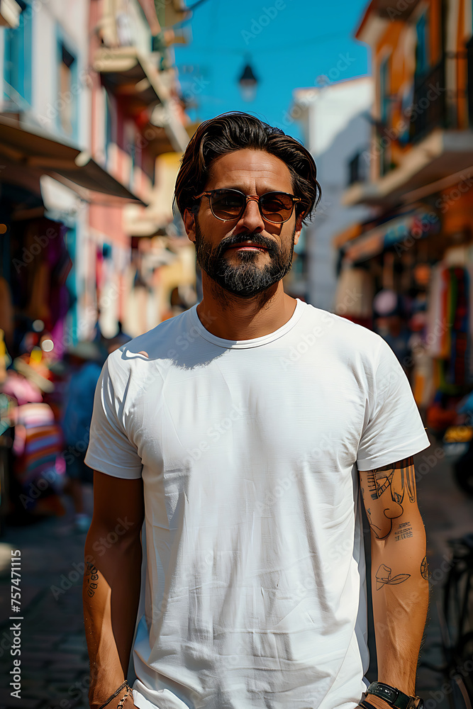 portrait of a man in the city portrait of a man in the city