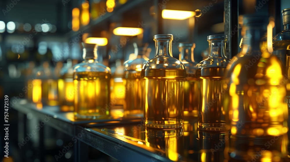 Obraz premium Recycling used cooking oil (UCO) as a sustainable raw material for biodiesel production, emphasizing the importance of industrial reuse and environmental conservation.