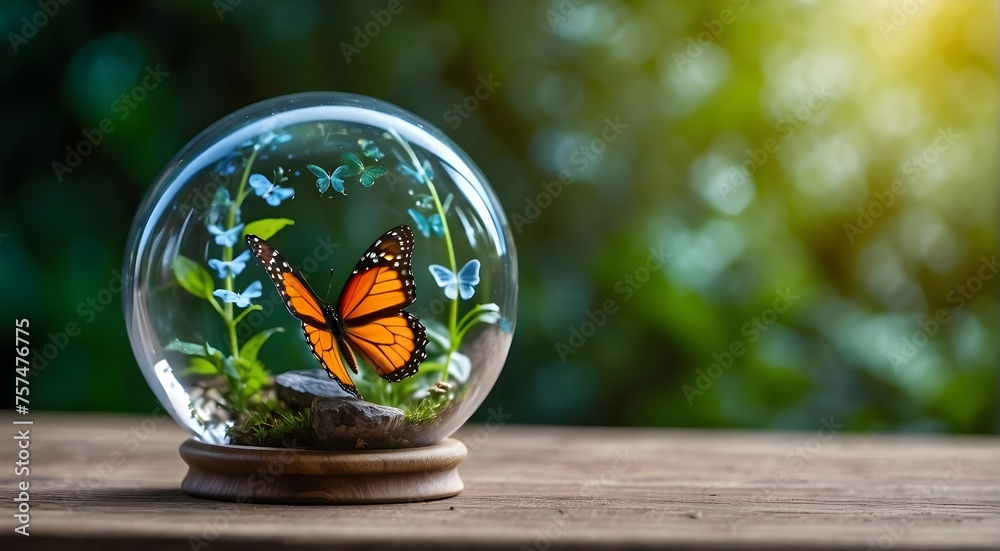Globe and Butterfly Illustration Symbolizing Nature's Balance, Butterfly and Globe Illustrating Environmental Harmony, Conceptual Illustration of Earth and Butterfly in Space, Earth's Ecology Illustra Globe and Butterfly Illustration Symbolizing Nature's Balance, Butterfly and Globe Illustrating Environmental Harmony, Conceptual Illustration of Earth and Butterfly in Space, Earth's Ecology Illustra