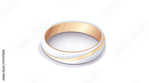 An elegant flat icon of a wedding ring with interlo