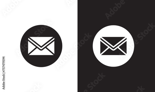 email address icon in two colours photo