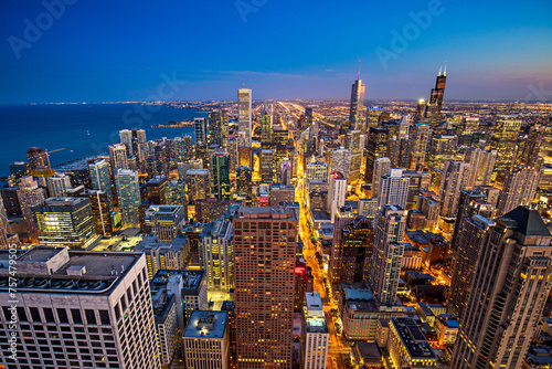 Chicago Nightscape: City Lights in 4K Ultra HD