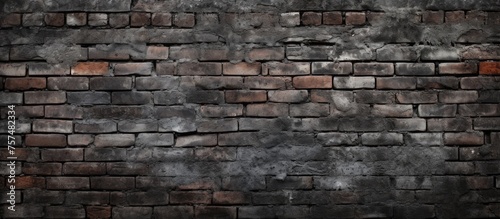 A close up of a dark brown brick wall showcasing the intricate brickwork pattern. The rectangular bricks form a beautiful composite material on the buildings exterior