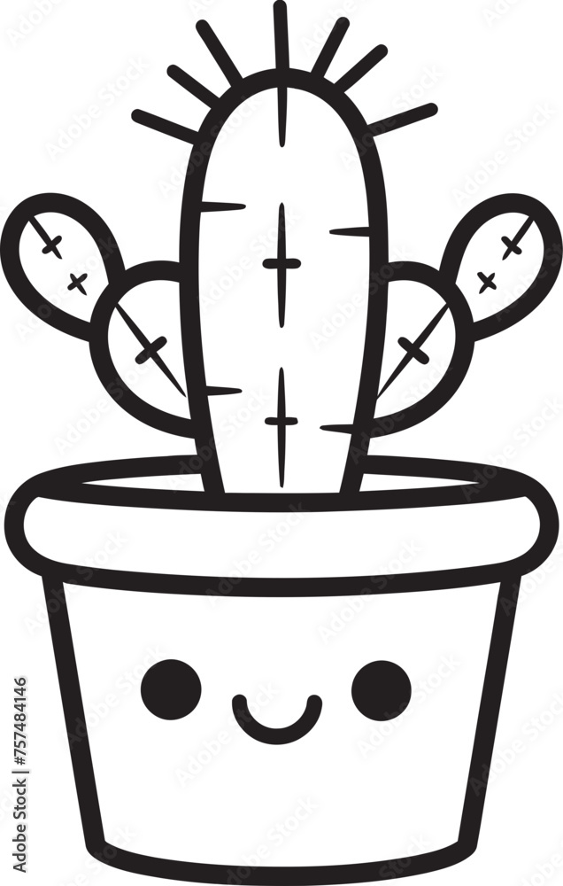 Prickly Panache Cactus Pot Black Logo Arid Aura Cactus Pot Vector Icon Design Prickly Panache Cactus Pot Black Logo Arid Aura Cactus Pot Vector Icon Design