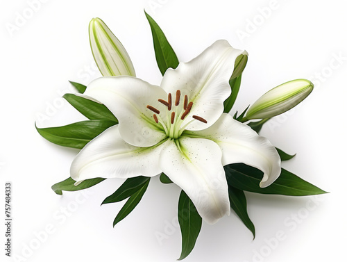 lily flower isolated on transparent background, transparency image, removed background