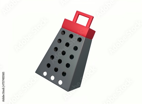 cartoon grater on a white background 3d rendering