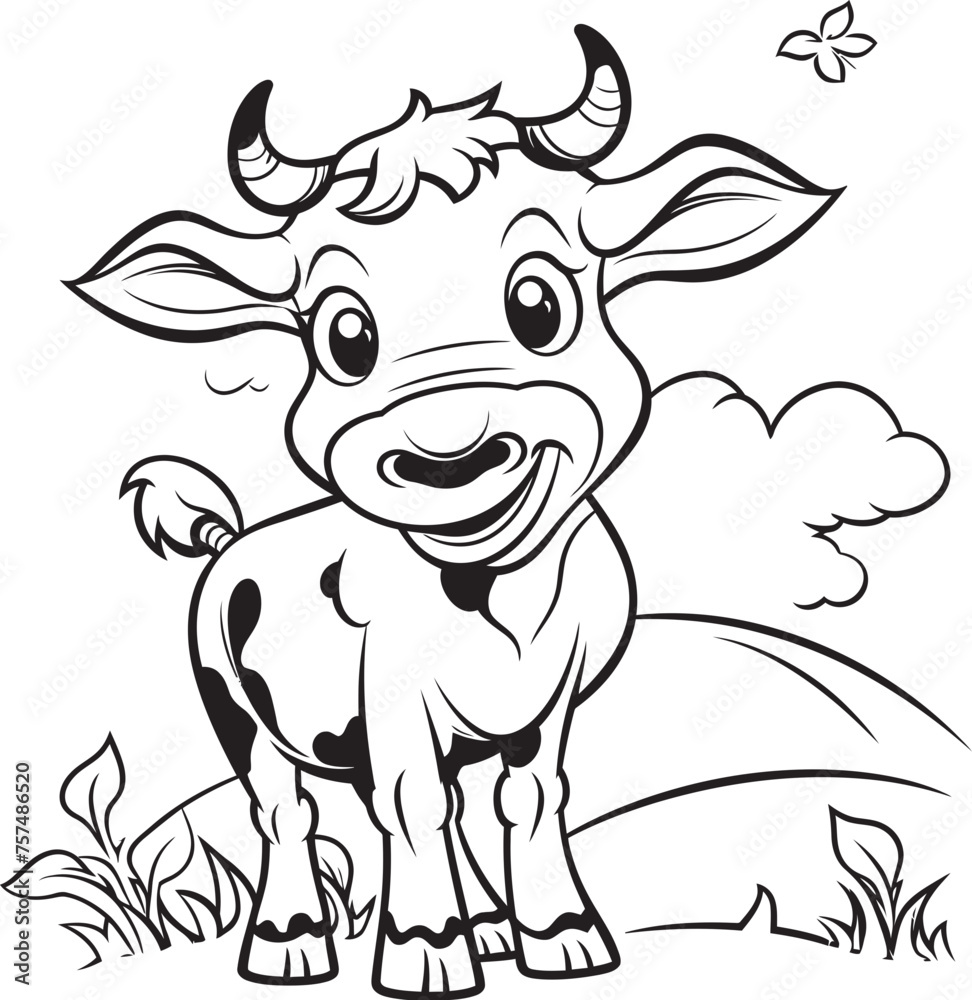 Coloring Bliss Cartoon Cow Page Icon Design Moo tastic Adventures Cartoon Cow Vector Emblem Icon Coloring Bliss Cartoon Cow Page Icon Design Moo tastic Adventures Cartoon Cow Vector Emblem Icon
