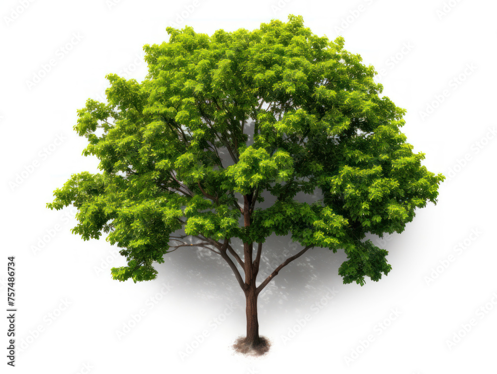 green tree isolated on transparent background, transparency image, removed background