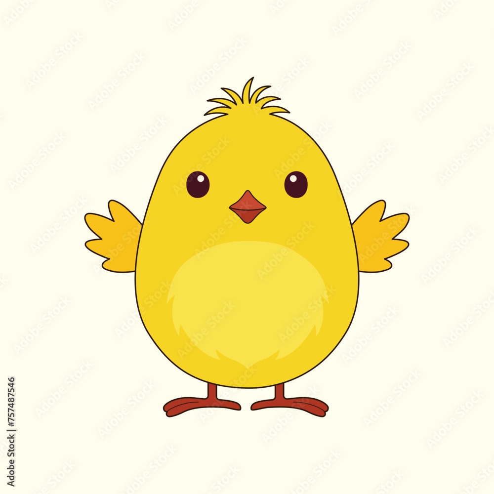 Cute Easter chick on a white background. Vector illustration Cute Easter chick on a white background. Vector illustration