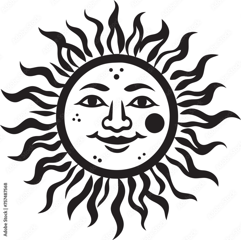 Sunny Splendor Cartoon Hand Drawn Vector Emblem Radiant Rejoicing Hand Drawn Cartoon Black Icon Sunny Splendor Cartoon Hand Drawn Vector Emblem Radiant Rejoicing Hand Drawn Cartoon Black Icon