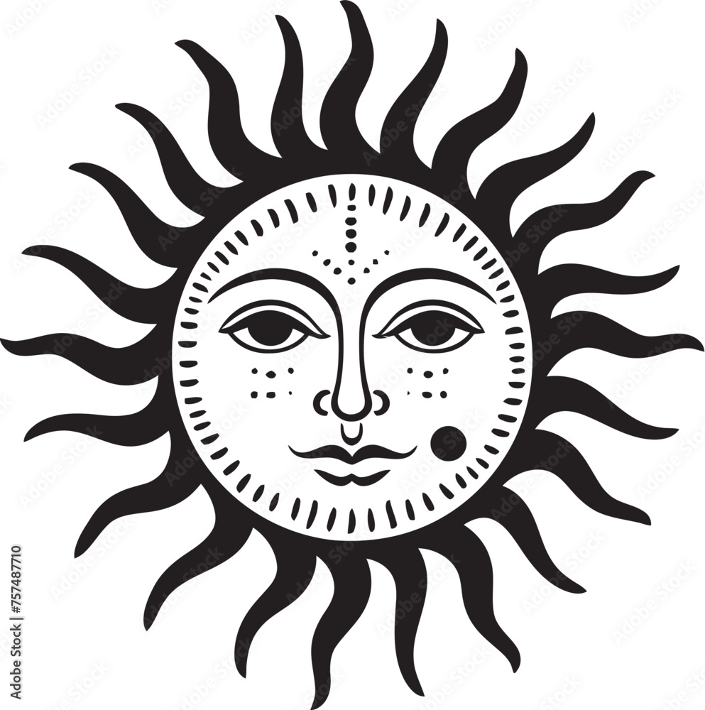 Sunbeam Symphony Hand Drawn Sun Black Emblem Design Smiling Serenity Cartoon Hand Drawn Icon Sunbeam Symphony Hand Drawn Sun Black Emblem Design Smiling Serenity Cartoon Hand Drawn Icon