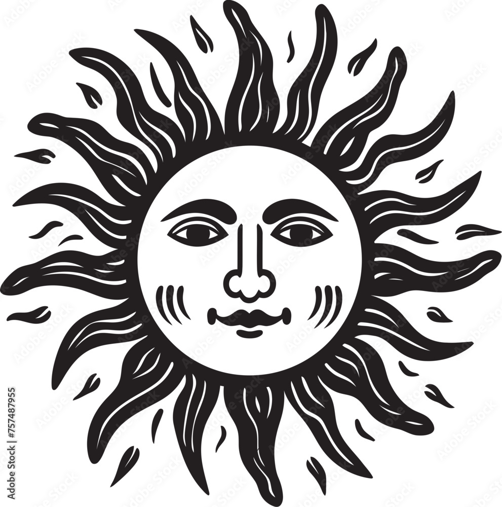Cheery Charm Cartoon Vector Icon Design Sunbeam Symphony Hand Drawn Sun Black Logo Cheery Charm Cartoon Vector Icon Design Sunbeam Symphony Hand Drawn Sun Black Logo