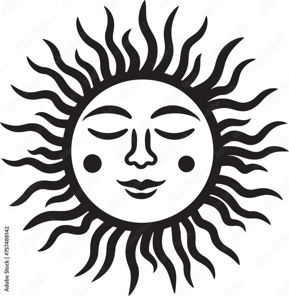 Cheerful Sun Hand Drawn Cartoon Black Logo Sunny Delight Cartoon Sun with Face Vector Emblem Cheerful Sun Hand Drawn Cartoon Black Logo Sunny Delight Cartoon Sun with Face Vector Emblem