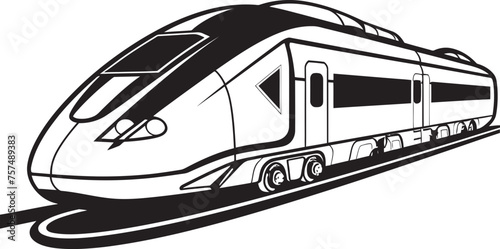 Express Zoom Sleek Vector Icon for High Speed Train Fleet Flash Iconic Emblematic Design of Bullet Train