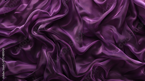 An elegant purple satin fabric with soft ripples creating a sense of fluid movement and opulence