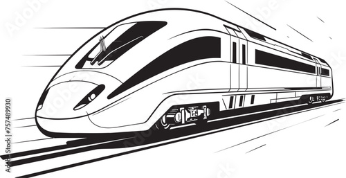 Sonic Speedster Vector Icon Design of Bullet Train Velocity Vista Emblem of High Speed Bullet Train