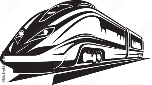 Sonic Swift Vector Icon Design of Bullet Train Velocity Verve Emblem of High Speed Bullet Train