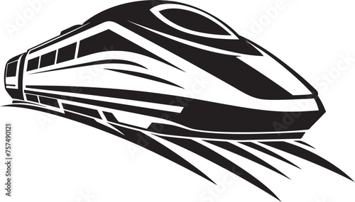 Sonic Speedster Vector Icon Design of Bullet Train Velocity Vista Emblem of High Speed Bullet Train