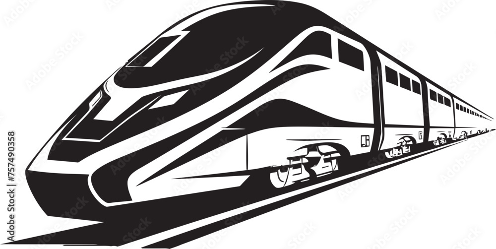 Swift Streamline Sleek Vector Icon for Bullet Train Sonic Surge Dynamic Emblematic Design for High Speed Train