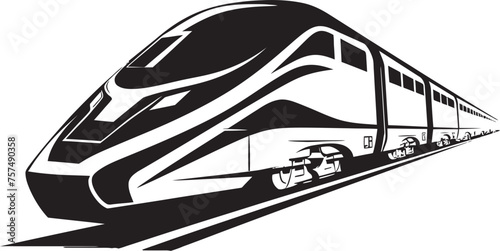 Swift Streamline Sleek Vector Icon for Bullet Train Sonic Surge Dynamic Emblematic Design for High Speed Train