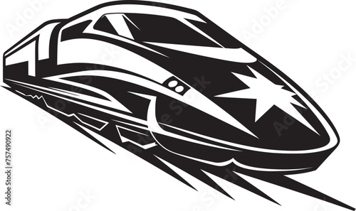 Speedy Shuttle Dynamic Vector Icon for High Speed Train Swift Streamline Sleek Emblematic Design of Bullet Train