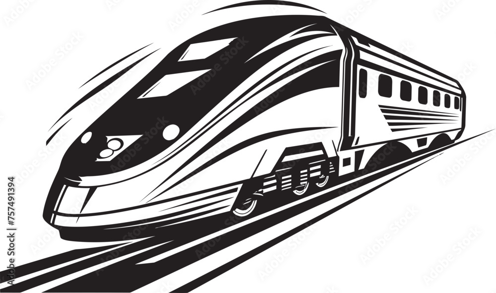 Sonic Surge Dynamic Vector Icon for High Speed Train Fleet Flash Streamlined Emblem Design of Bullet Train