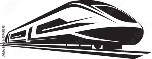 Swift Streamline Sleek Vector Icon of Bullet Train Express Zoom Dynamic Emblem Design for High Speed Train