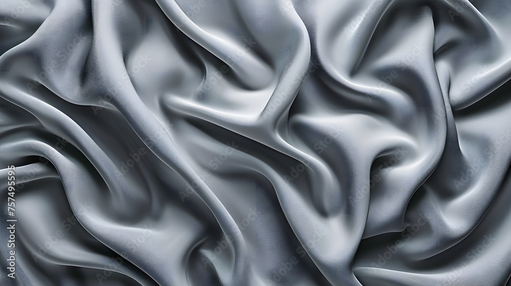 This image showcases the soft, flowing texture and luxurious sheen of silvery satin fabric, perfect for elegant concepts This image showcases the soft, flowing texture and luxurious sheen of silvery satin fabric, perfect for elegant concepts