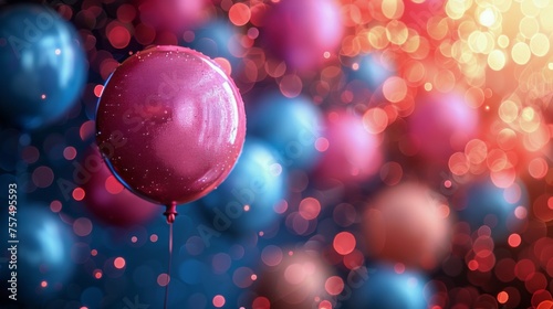 Colorful Balloons Floating in the Air