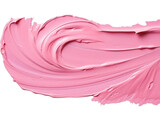 pink paint stroke isolated on transparent background, transparency image, removed background