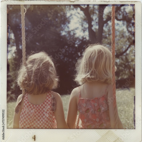 Nostalgic photos of friends from childhood,