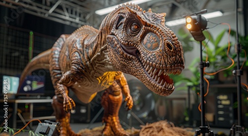 photorealistic image of a dinosaur  photo