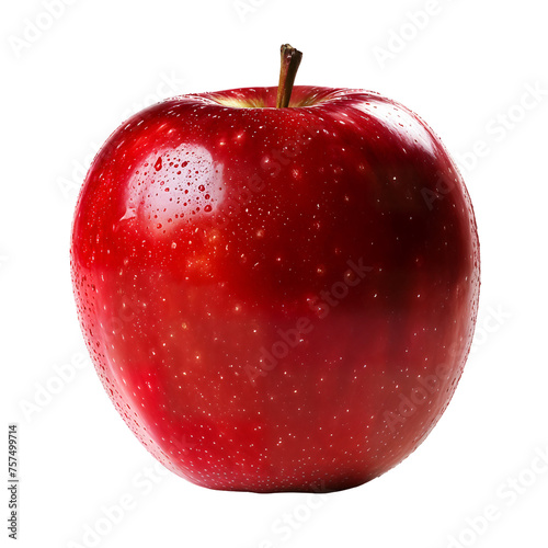 Juicy Red Apple - Delicious Healthy Fruit for Snacking, Baking, and Cooking - Isolated on a Transparent Background