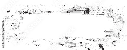 Glitch distorted grange shape . Noise grungy logo . Trendy defect error shapes . Glitched frame .Grunge textured . Distressed effect .Vector shapes