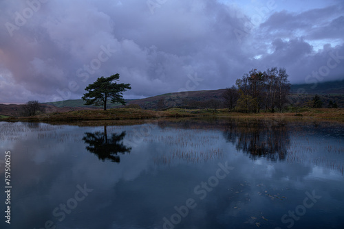 Kelly Hall Tarn at sunset  photo