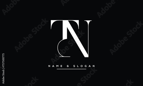 TN  NT  T  N  Abstract Letters Logo Monogram