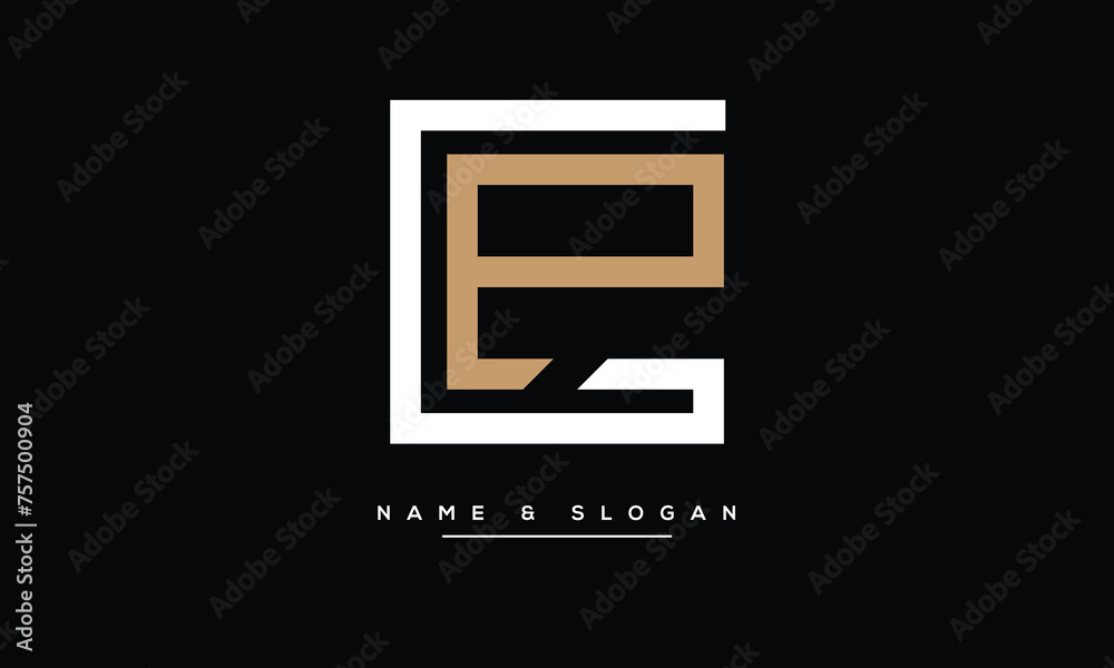 CE, EC, C, E, Abstract Letters Logo Monogram