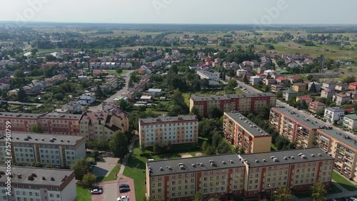 Beautiful Landscape Housing Estate Lubaczow Aerial View Poland photo