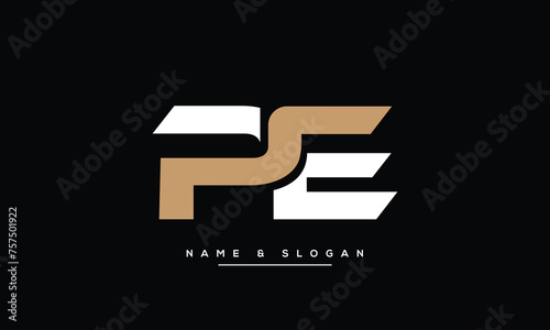 Alphabets PE, EP, Initials Letters Logo Monogram	