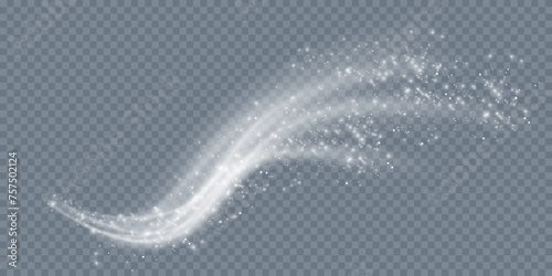 Cold winter wind texture. Holiday vector blizzard. Christmas effect of a cold blizzard. Vector PNG