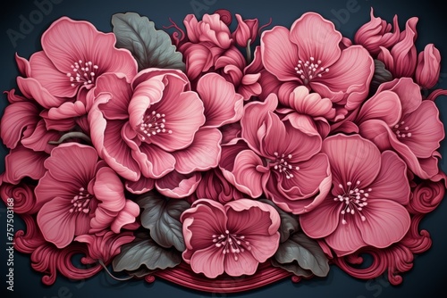 Wallpaper Mural Illustration of stunning floral patterns in various shapes and vibrant colors for design inspiration Torontodigital.ca