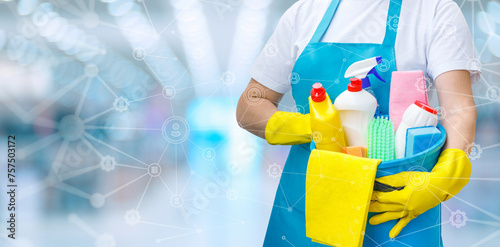 Concept of providing cleaning services .