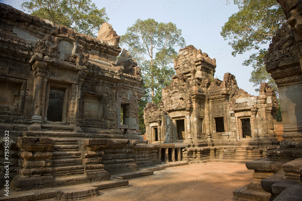 Angkor Wat temple Ta Keo view on a cloudy autumn day