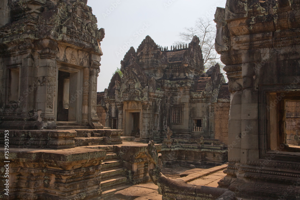 Angkor Wat temple Banto Samre Cambodia view on a sunny autumn day