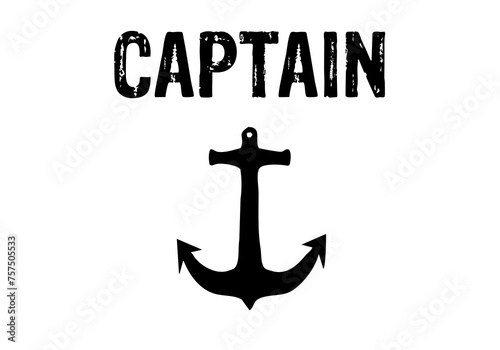 Captain anchor design png