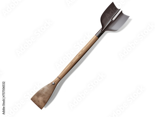 spade isolated on transparent background, transparency image, removed background