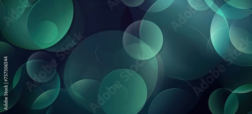 Dark Blue  Green pattern with circles. Abstract decorative design in gradient style with bubbles. Design for posters  banners.