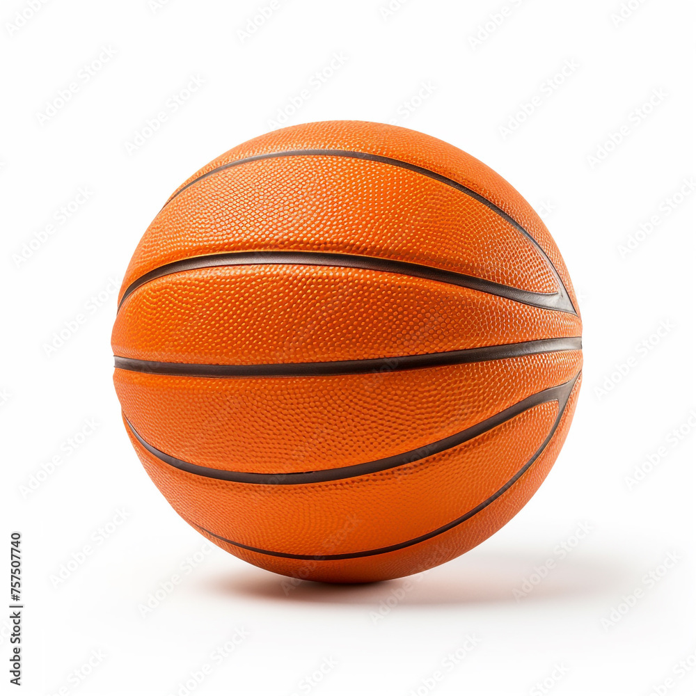 Fototapeta premium a basketball on isolated white background, fully detailed сreated with Generative Ai