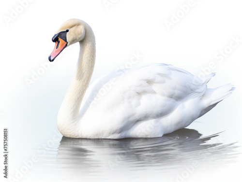 swan isolated on transparent background  transparency image  removed background